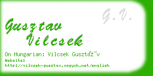 gusztav vilcsek business card